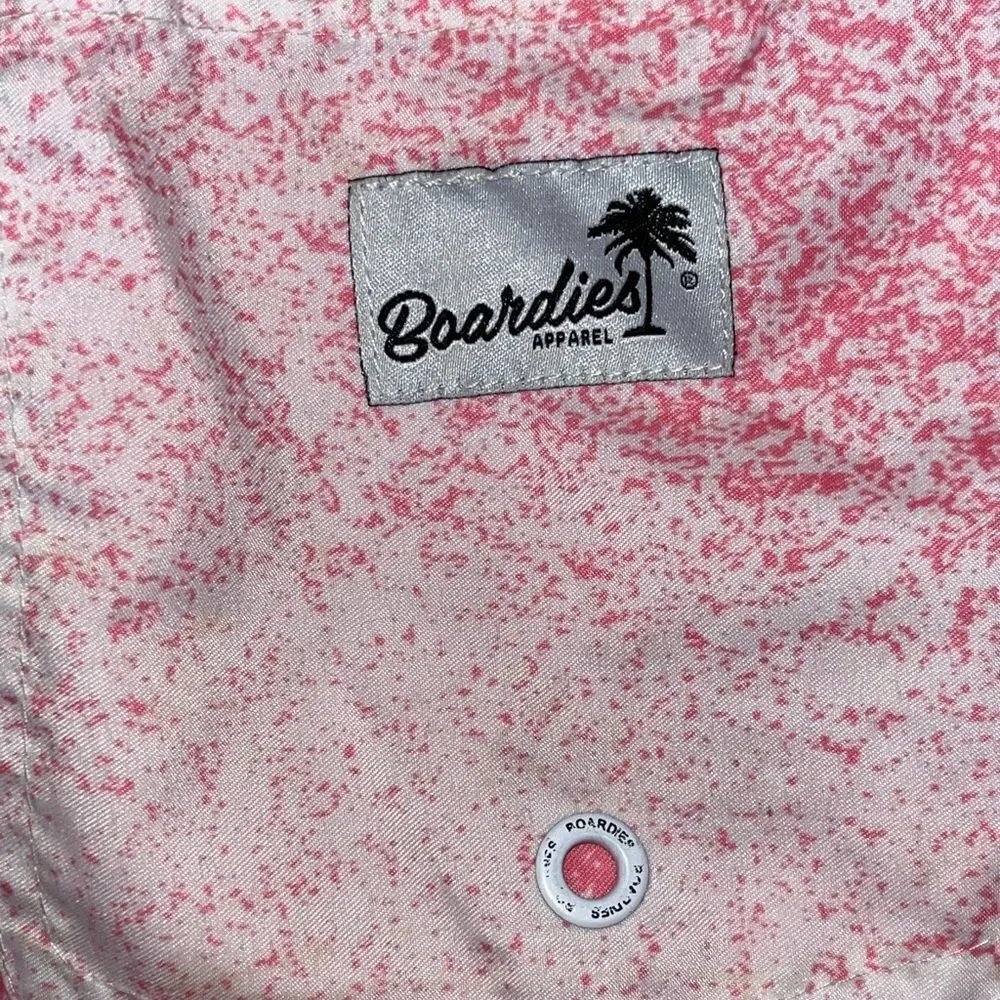 BOARDIES Swim Shorts Trunks - Size Small S - Pink Splatter- 6